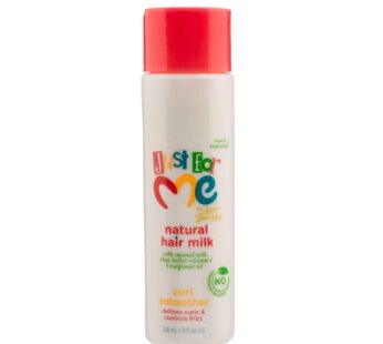 Just For Me Natural Hair Milk Curl Smoother – Defines Curls & Controls Frizz, Contains Coconut Milk, Shea Butter, Vitamin E, Sunflower Oil, Lightweigh