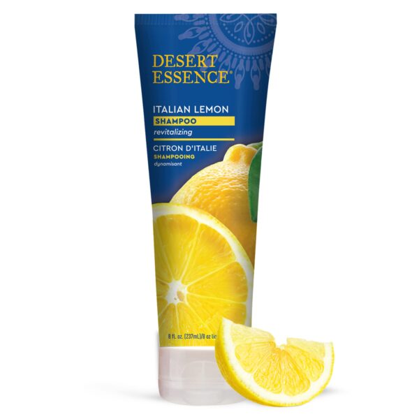 Desert Essence Italian Lemon Shampoo - 8 Fl Oz - Revitalizing - Adds Volume - Shine - Strength Scented - Certified Organic - Aloe Vera - B-complex Vit - Image 2