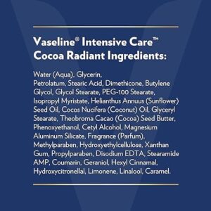 Vaseline Intensive Care Body Lotion for Dry Skin Cocoa Radiant Lotion Made with Ultra-Hydrating Lipids and Pure Cocoa Butter for a Long-Lasting, Radia - Image 9