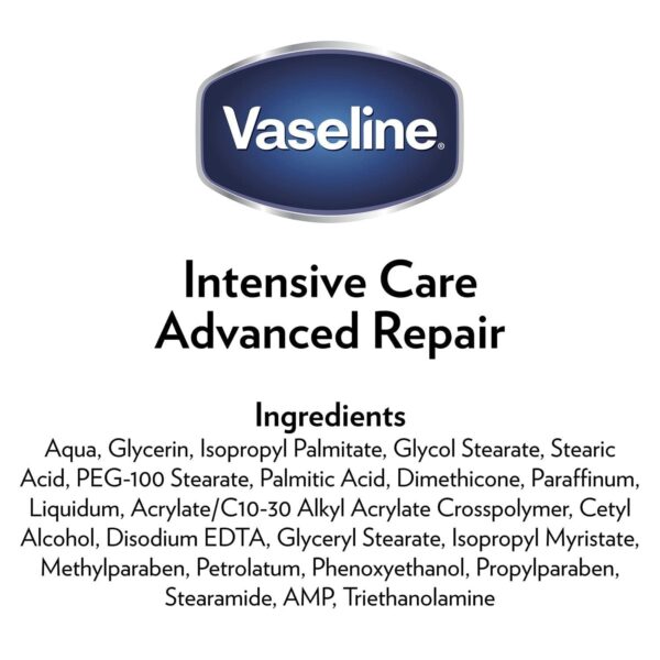 Vaseline Intensive Care Advanced Repair Fragrance Free Body Lotion 400 mL wit. - Image 9