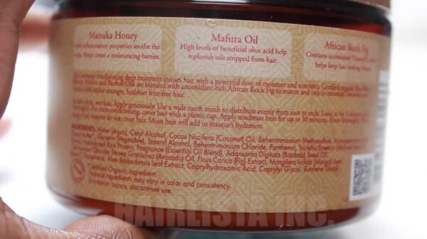 Sheamoisture Manuka Honey &Mafura Oil Intensive Hydration Treatment Masque, 12 Oz - Image 6