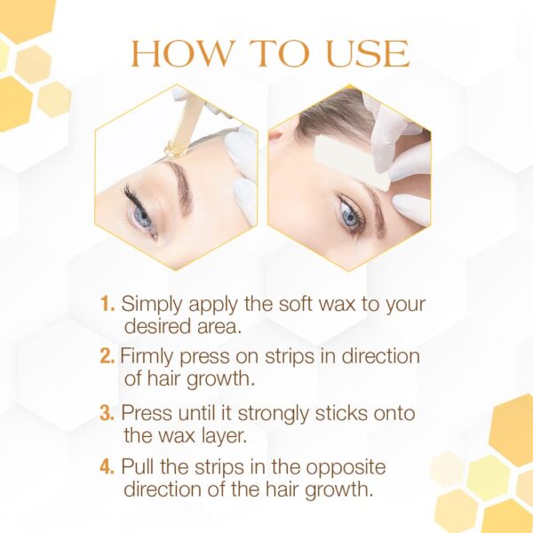 GiGi Small Bleached Muslin Epilating Strips for Hair Waxing/Hair Removal, 100 Strips - Image 5