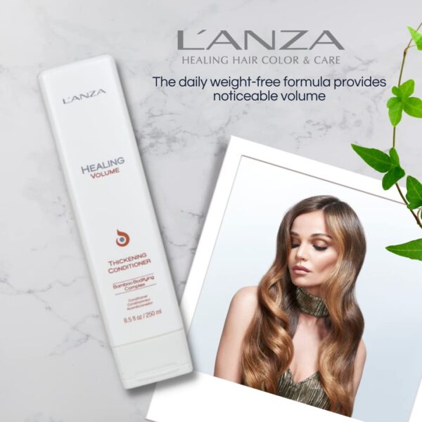 L'ANZA Healing Volume Thickening Conditioner, Boosts Shine, Volume, and Thickness of Fine Flat Hair, Hair Thickening Conditioner Rich With Bamboo and Keratin, Luxury Hair Care - Image 6