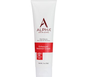 Alpha Skin Care Enhanced Renewal Cream | Anti-Aging Formula | 12% Glycolic Alpha Hydroxy Acid (AHA) | Reduces the Appearance of Lines & Wrinkles | For