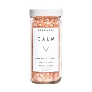 HERBIVORE Calm Soaking Bath Salts ? Natural Himalayan Pink Salt, Moisturizing + Relaxing, Ylang Ylang & Vanilla, Plant-Based, Vegan, Cruelty-Free, 8 o - Image 1