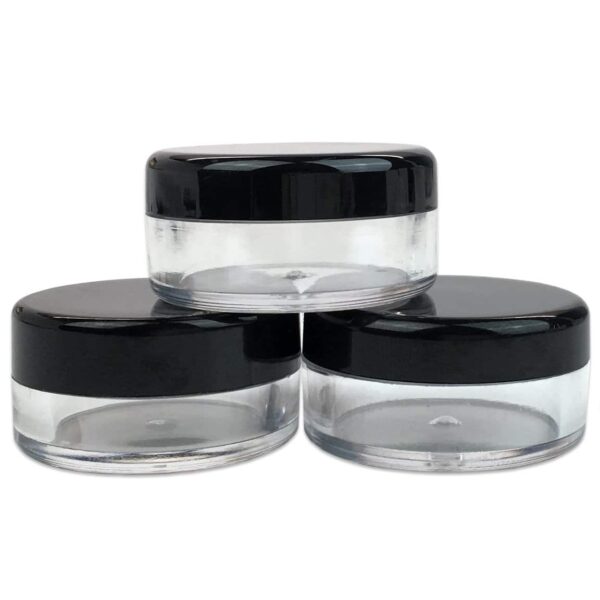 Beauticom 5G/5ML Round Clear Jars with Black Lids for Makeup, Lotion, Creams, Eyeshadow, Cosmetic Product Samples (Quantity: 100pcs) - Image 5