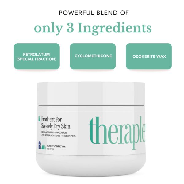 THERAPLEX Emollient Cream for Dry Skin - No Parabens or Preservatives, Noncomedogenic, Fragrance-free, Dermatologist Recommended - Long-lasting Moistu - Image 8