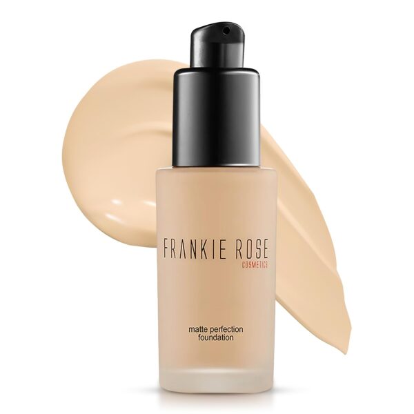 Frankie Rose Cosmetics Matte Perfection Foundation Makeup ? Long-Lasting, Hydrating Foundation for Semi-Matte Finish - Foundation Full Coverage for Al