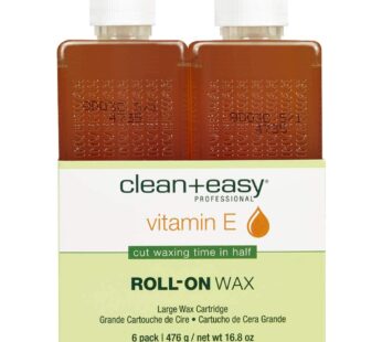 Clean & Easy Vit E Roll-On Wax 6-pack Large Vitamin E, Net Wt. 16.8 oz