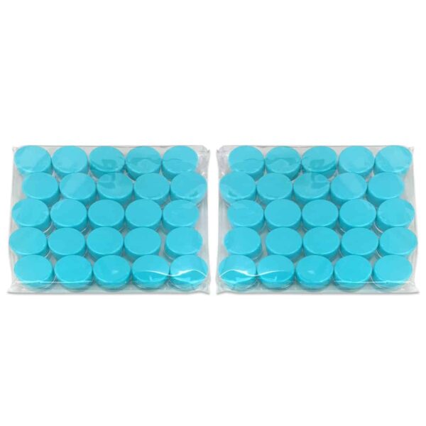 (100 Pieces Jars + Lid) Beauticom 3G/3ML Round Clear Jars with Teal Sky Blue Screw Cap Lids for Scrubs, Oils, Toner, Salves, Creams, Lotions, Makeup S - Image 6