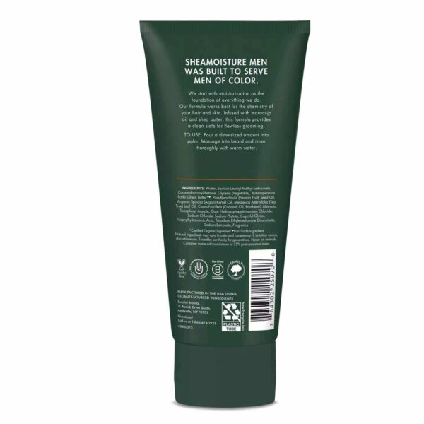 SheaMoisture Beard Wash for a Full Beard Maracuja Oil & Shea Butter to Deep Clean and Refresh Beards 6 oz - Image 2