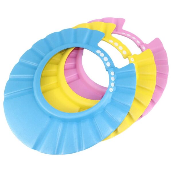 Dianoo Children Baby Kids Waterproof Bathing Cap Shampoo Shower Protect Hat Adjustable Set of 3