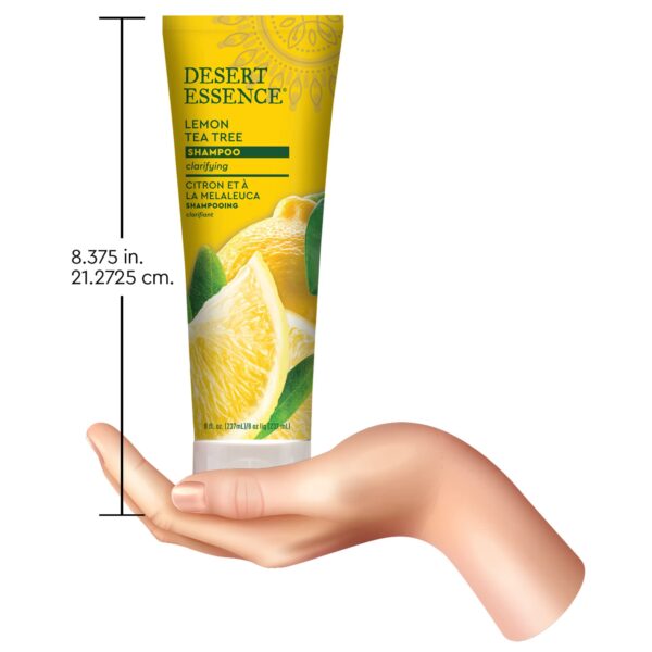 Desert Essence Lemon Tea Tree Shampoo - 8 Fl Ounce - Removes Excess Oil - Revitalizes Scalp - Strengthens & Protects Hair - Maca Root Extract - Soft, - Image 7