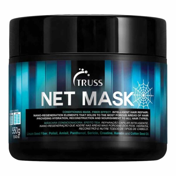 TRUSS Net Hair Mask - Deep Conditioning Treatment + Hair Repair Mask for Curly Hair - Detangle + Hydrate Curls while Soothing Damage - Anti Frizz + Hu