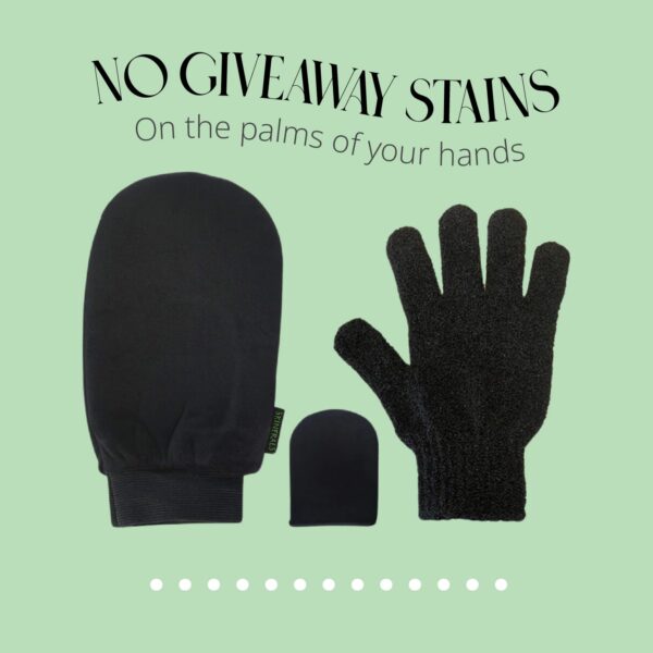 Skinerals Self Tanner Mitt Set, Ultra Soft Double-Sided Application Tanner, Exfoliating Glove and Face Mitt for the Most Even Tan, Tanning Mitt Applic - Image 2