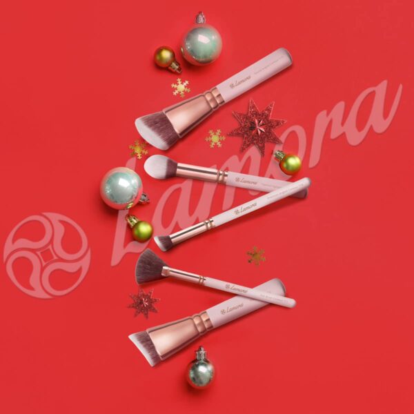 Pro Face Contour Brush Set - Synthetic Contouring Sculpting and Highlighting Kit - Cream Blush Powder Flat Nose Cheek Round Small Angled Fan Tapered P - Image 9