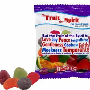 Scripture Candy, Fruit of the Spirit Gummy Snacks Clear Jumbo Bag, 50 Count - Image 1