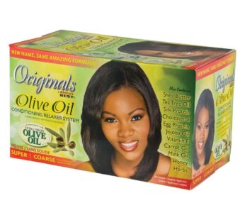 Originals by Africa’s Best Olive Oil Hair Relaxer Kit, No lye Super / Coarse System, Conditions and Moisturizes For Healthier Looking, Softer, Silkier