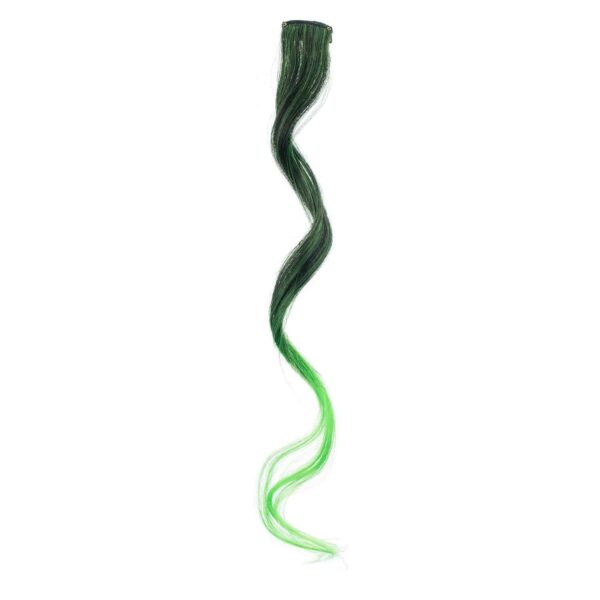 SWACC 12 Pcs Curly Wavy One Color Party Highlights Clip on in Hair Extensions Colored Hair Streak Synthetic Hairpieces (Ombre 12 Colors) - Image 6