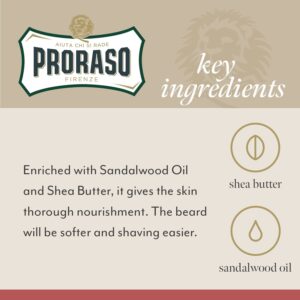 Proraso Pre-Shave Conditioning Cream for Men, Moisturizing and Nourishing for Coarse Beards with Sandalwood Oil, 3.6 oz - Image 4