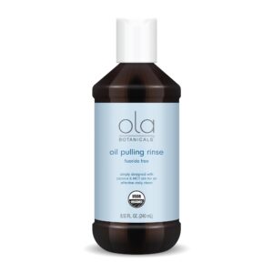 Ola Botanicals Oil Pulling Rinse (8.12 Fl. Oz.), USDA Certified Organic, Coconut Oil, MCT Oil, Cruelty Free, Fluoride Free, Soy Free, Gluten Free, Non - Image 1