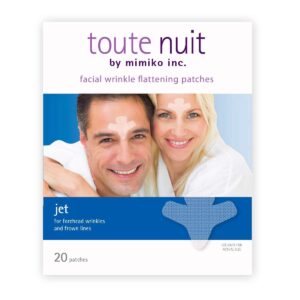 Toute Nuit Wrinkle Patches, Face Tape, Jet - Extra Large UNISEX Frown Lines Plus and Forehead - 20 Patches - Image 1