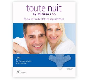 Toute Nuit Wrinkle Patches, Face Tape, Jet – Extra Large UNISEX Frown Lines Plus and Forehead – 20 Patches