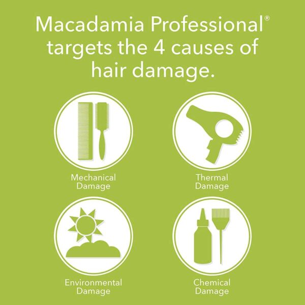 Nourishing Repair Shampoo 33.8oz Macadamia Professional Macadamia Oil and Argan Oil for Hydration, Shine, and Color Protection - Image 6