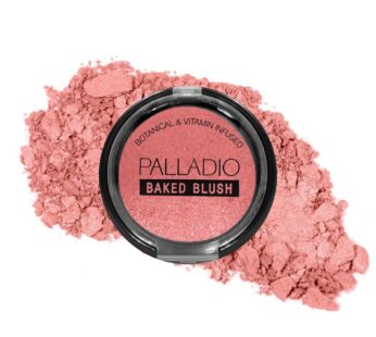 Palladio Baked Blush, Highly Pigmented Shimmery Formula, Easy to Blend and Highly Buildable, Apply Dry for a Natural Glow or Wet for a Dramatic Lumino