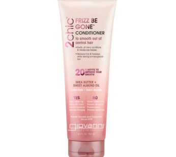 GIOVANNI 2chic Frizz Be Gone Conditioner – Anti Frizz Natural Hair Smoothing Formula with Shea Butter & Sweet Almond Oil, Macadamia, Color Safe, Vegan