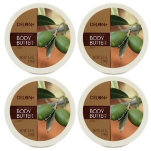 DELON Intense Moisturizing Body Butter, Olive, 4 Count - Image 1