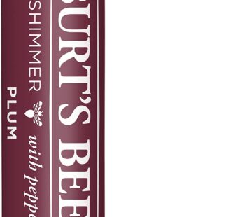 Burt’s Bees? 100% Natural Origin Moisturizing Lip Shimmer, Plum, 1 Tube (Package May Very)