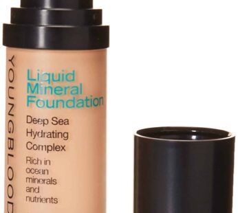 Youngblood Liquid Mineral Foundation, Pebble, 17 Shades, Vegan, Cruelty Free, Gluten-Free