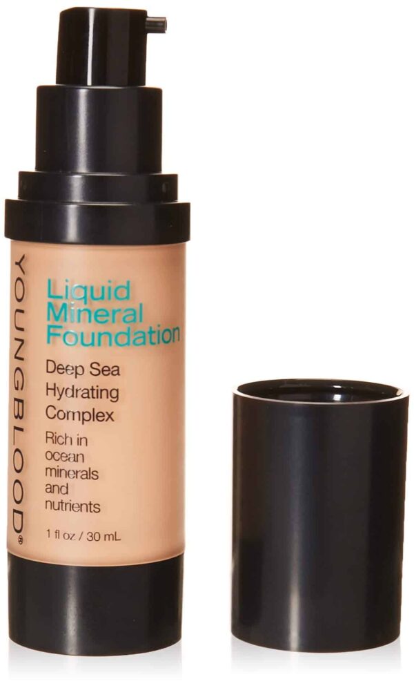Youngblood Liquid Mineral Foundation, Pebble, 17 Shades, Vegan, Cruelty Free, Gluten-Free