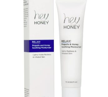 Hey Honey Skincare Relax, Fast Acting Rosacea Treatment & Redness Relief – Dermatologically Tested Calming Moisturizer For Sensitive Skin Oil- Free wi