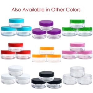 Beauticom 10g/10ml (0.35 Fl Oz) Round Clear Jars with Round Top Lids for Creams, Lotions, Make Up, Powders, Glitters, and more... (Color: White Lid, Q - Image 2