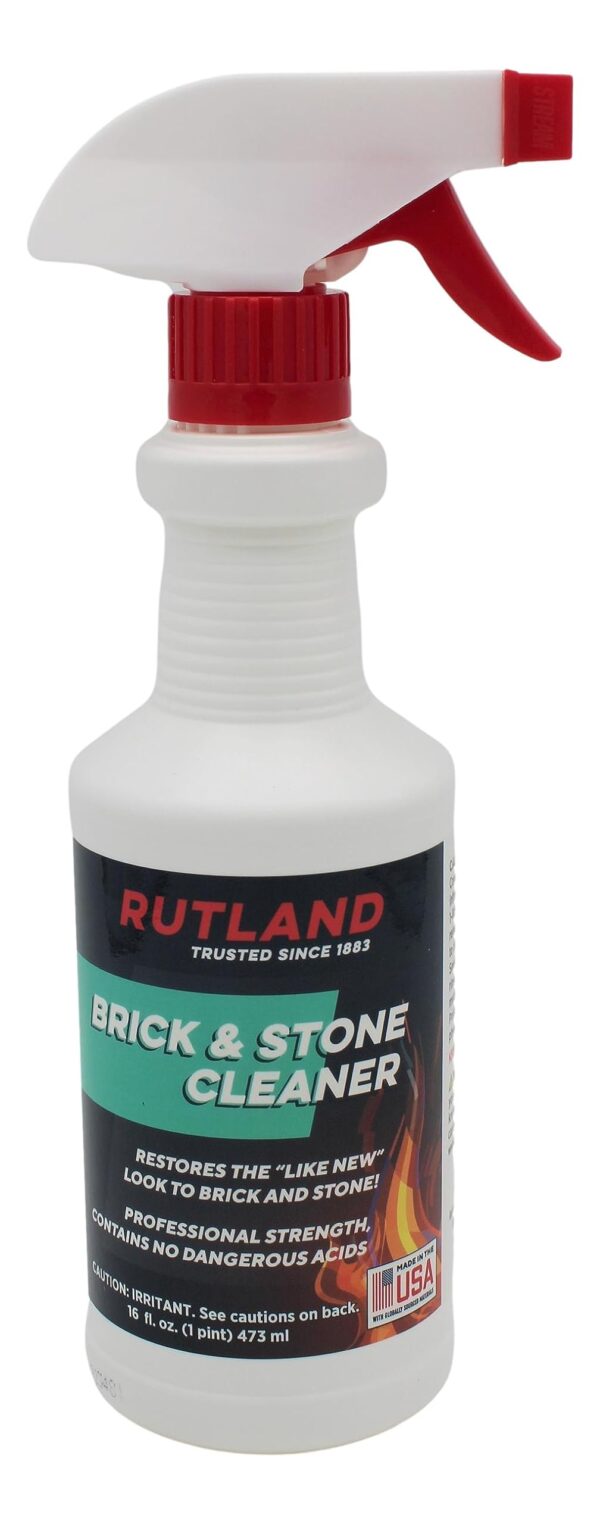 Rutland Products Brick & Stone Cleaner, Fireplace Cleaning Solution, 16 Fl Oz