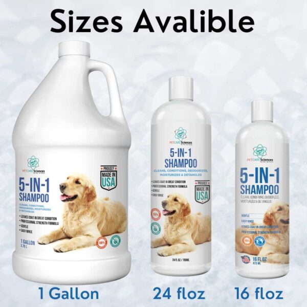 PET CARE Sciences 16 floz 5 in 1 Dog Shampoo for Itchy Skin - Sensitive Skin Dog Shampoo for Smelly Dogs - Dog Shampoos & Conditioners - Made in The U - Image 5
