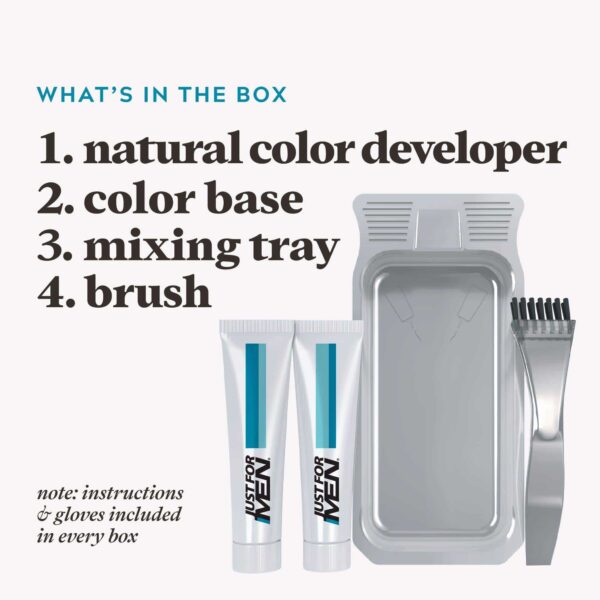 JUST FOR MEN Color Gel Mustache & Beard M-35 Medium Brown 1 ea (Pack of 4) - Image 5