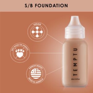 TEMPTU S/B Silicone-Based Airbrush Foundation: Professional Long-Wear Liquid Makeup, Sheer To Full Coverage For A Hydrated, Healthy-Looking Glow & Lum - Image 2