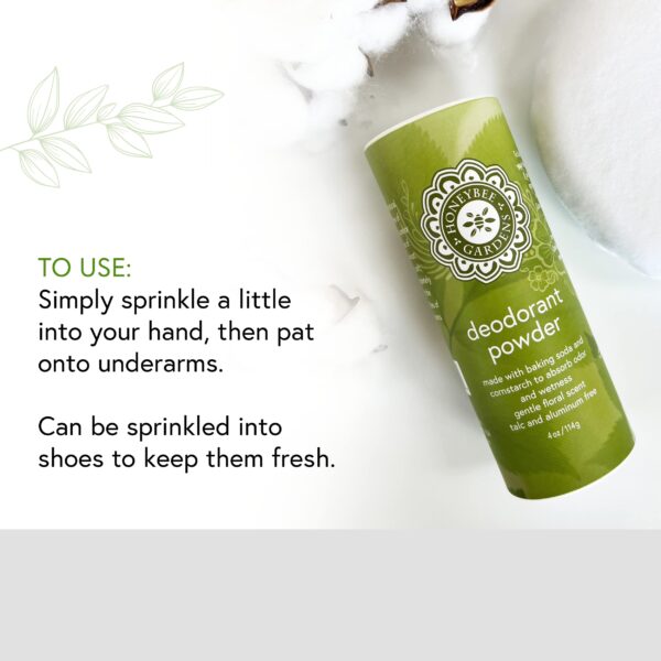 Honeybee Gardens Unscented Deodorant Powder For Men, Talc-Free, Aluminum-Free, Vegan, Non-Irritating For Sensitive Skin, 4 oz - Image 5