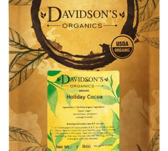 Davidson’s Organics, Holiday Cocoa, Loose Leaf Cacao, 16-Ounce Bag