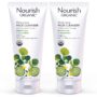 Nourish Organic Moisturizing Face Cleanser for All Skin Types, Watercress + Cucumber Face Wash, Fragrance-Free, 6 Oz (Pack of 2)