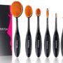 Duorime New 7pcs Black Oval Toothbrush Makeup Brush Set Cream Contour Powder Concealer Foundation Eyeliner Cosmetics Tool ?