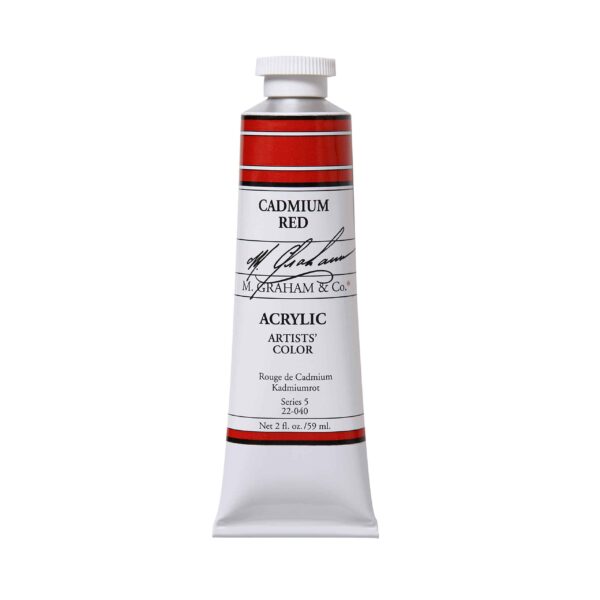 M. Graham 2-Ounce Tube Acrylic Paint, Cadmium Red