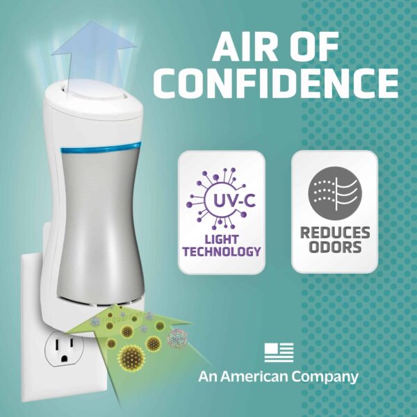 GermGuardian GG1000 Small Air Purifier, Pluggable UVC Air Sanitizer, Room Deodorizer, Kills Germs, Freshens Air, Reduces Odors from Pets, Mold, Smokin - Image 2