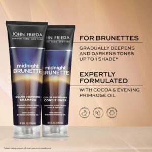 John Frieda Brilliant Brunette Visibly Deeper Bundle: Color Deepening Shampoo & Conditioner, 8.3 Ounce Each - Image 2