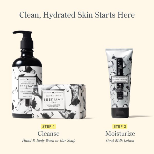 Beekman 1802 Pure Goat Milk Hand Cream, Vanilla Absolute - Scented - 3.4 oz - Moisturizing Lotion for Dry Skin - Anti-Aging Hydration - Good for Sensi - Image 6