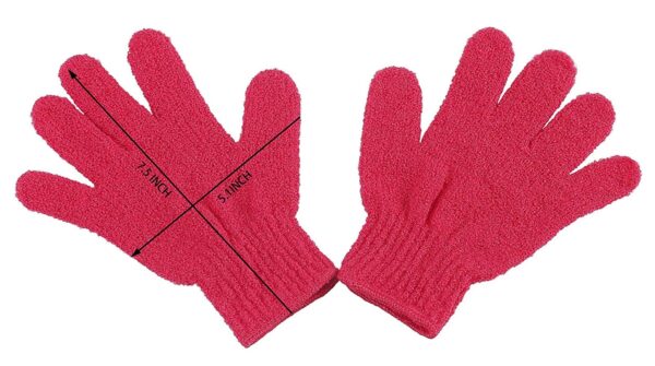 8 Pairs Double Sided Exfoliating Gloves Body Scrubber Scrubbing Glove Bath Mitts Scrubs for Shower, Body Spa Massage Dead Skin Cell Remover Mooerca - Image 2