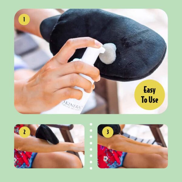 Skinerals Self Tanner Mitt Set, Ultra Soft Double-Sided Application Tanner, Exfoliating Glove and Face Mitt for the Most Even Tan, Tanning Mitt Applic - Image 5